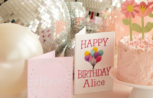 Personalized Embroidered Birthday Card