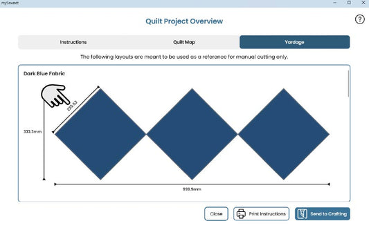 Square on Point Cutting Alternativen in Quilting Software
